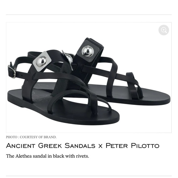 ANCIENT GREEK SANDALS X PETER PILOTTO BLACK SILVER - Picture 1 of 8